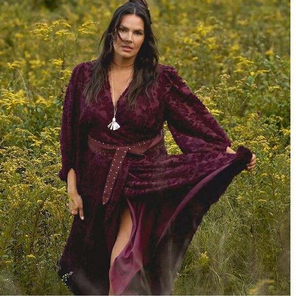 Anthropologie Hutch Rosa Floral Wrap Maxi Dress Size XSP - Picture 6 of 10